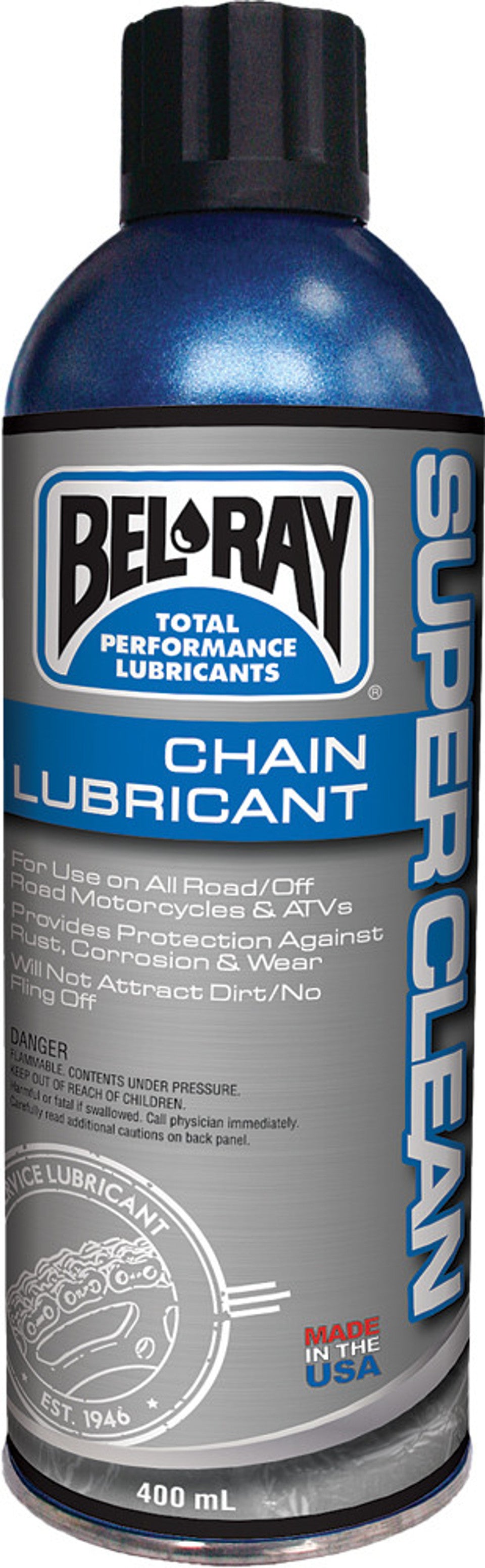 Chemical, Bel-Ray Super Clean Chain Lube (400 ml Aerosol)