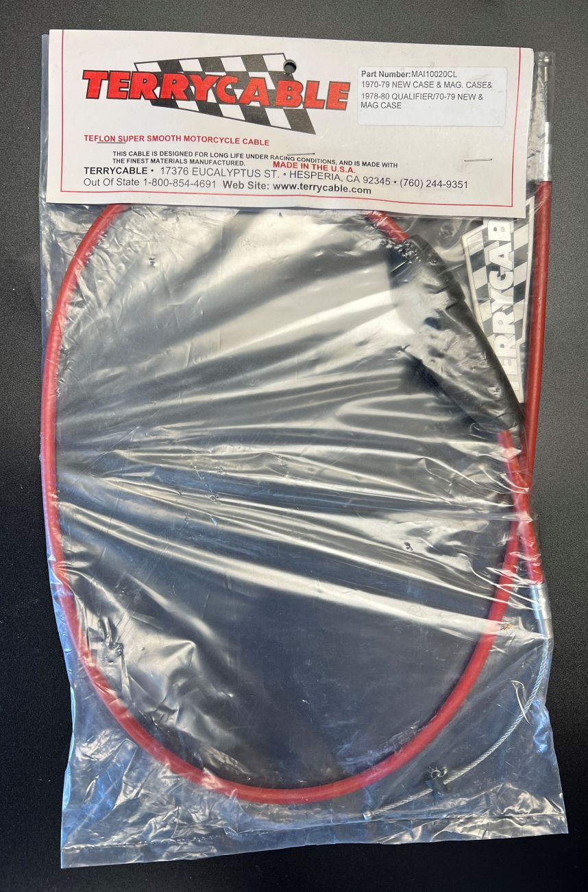 Cable, Clutch Terrycable Red Maico 1970-1979 New Case & MAG Case,  1978-1980 Qualifier