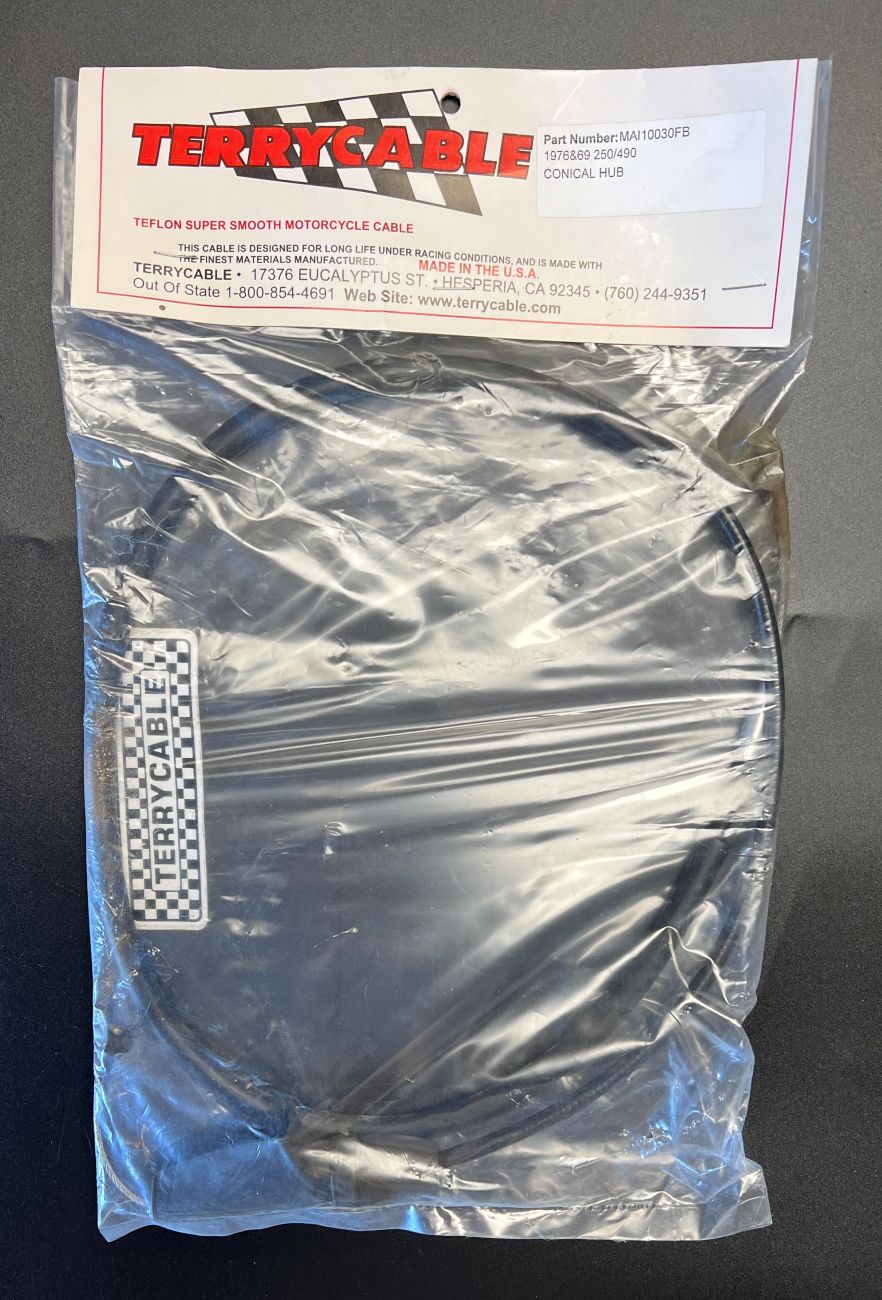 Cable, Front Brake Terrycable Maico 1976 and  125/250/490 with Conical Hub