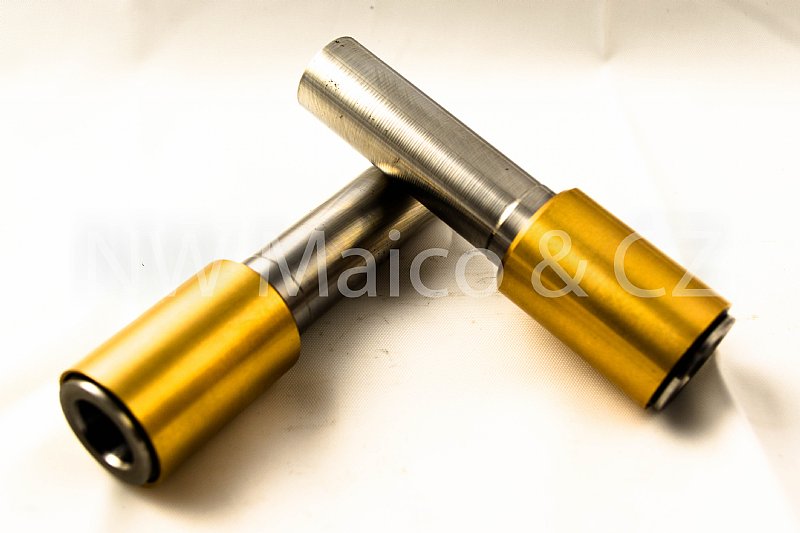 Image of Swing Arm Bushing Kit, Maico 1968-1975 (Includes (2) Bronze Bushings, (2) Heat Treated Steel Sleeves And (4) O-Rings)