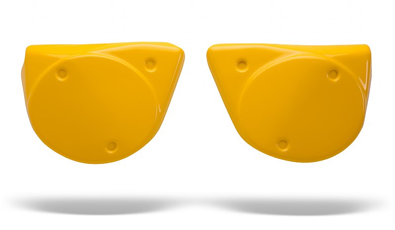 Image of Side Panel Set, Maico Plastic Reproduction All Models Yellow 1976-1977