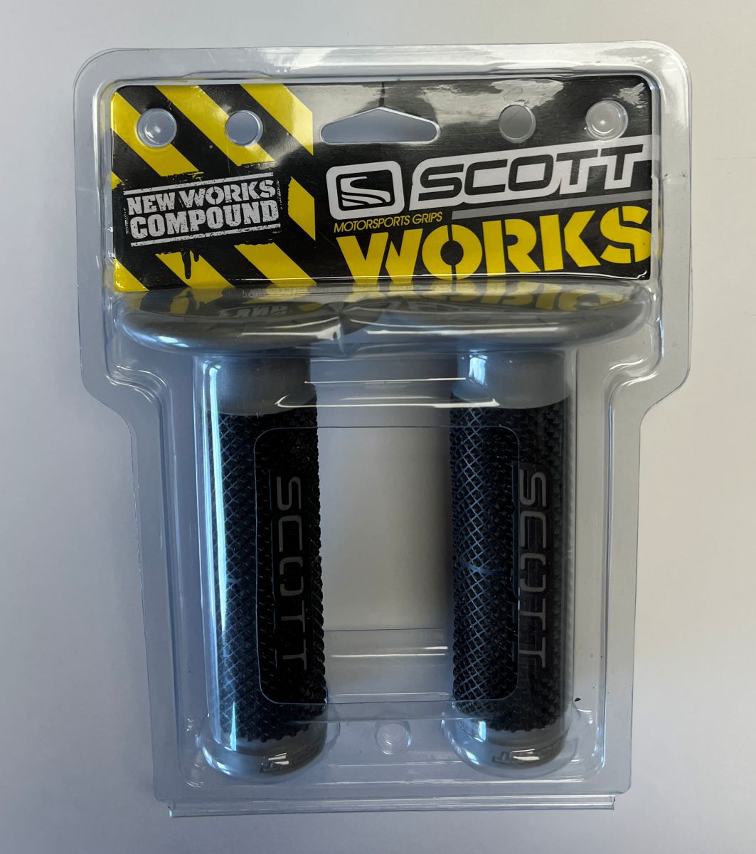 Grips, Scott Works Black/Grey MX SX II 7/8" (1" Throttle Side)