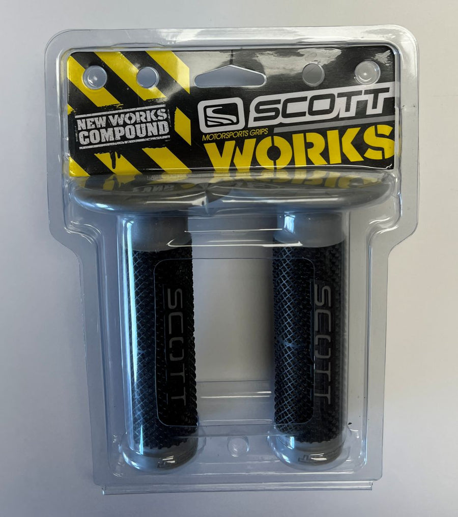 Grips, Scott Works Black/Grey MX SX II 7/8" (1" Throttle Side)