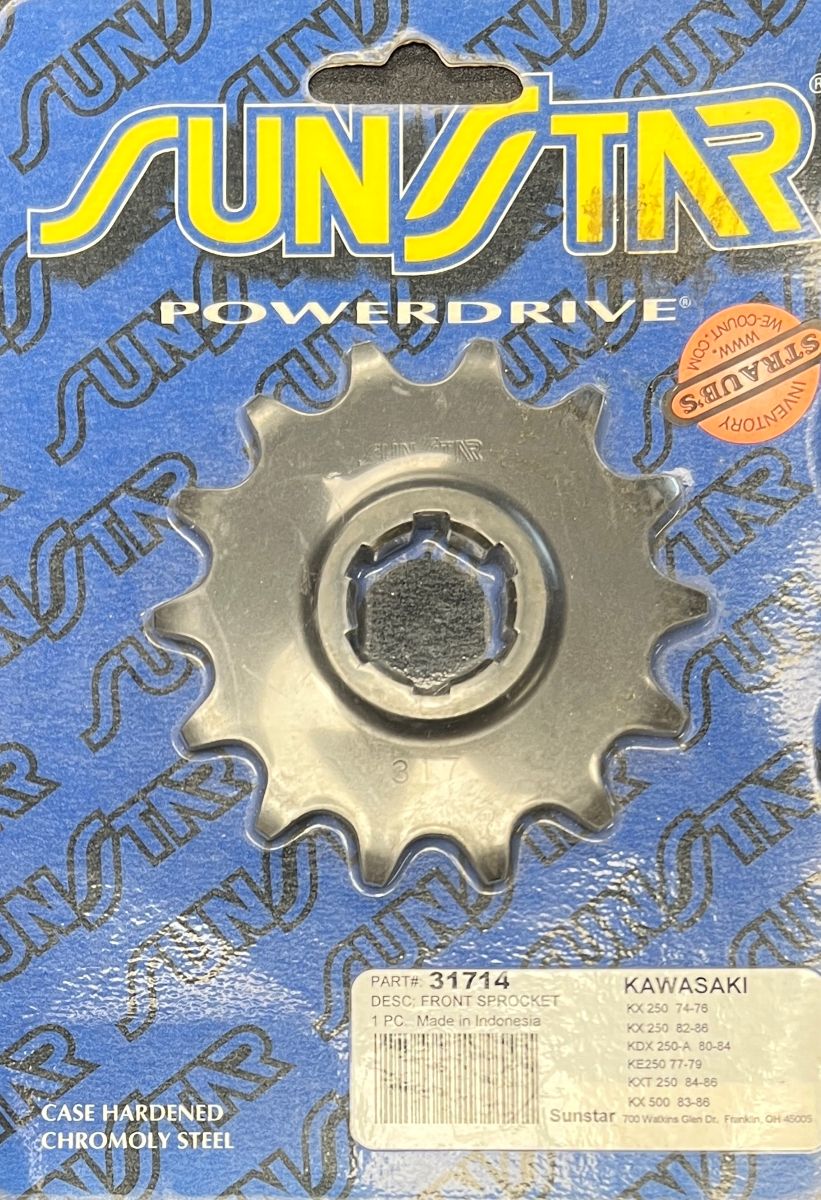 Sprocket, Sunstar 14T Kawasaki (Fitment Below)