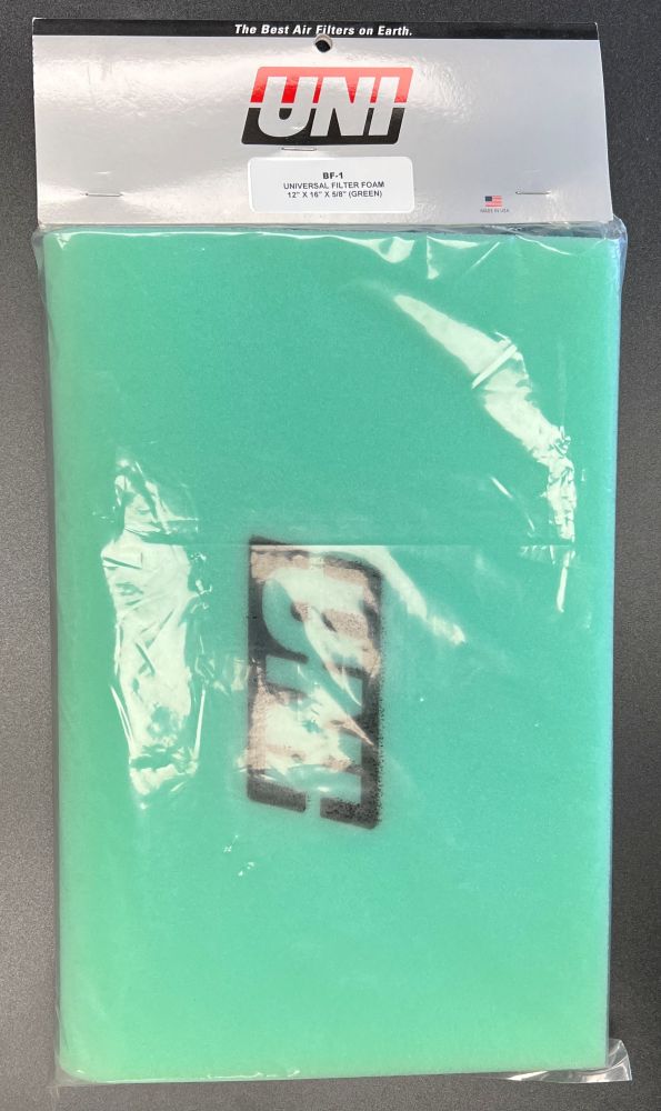 Filter Foam, Universal UNI BF-1 12" x 16" x 5/8" (Green)