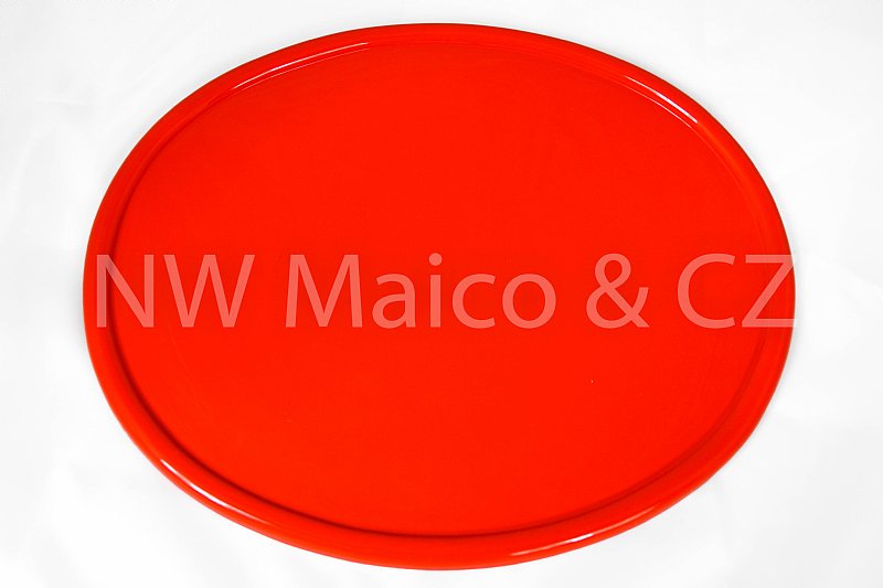 Number Plate, Oval CR/RM Style Red