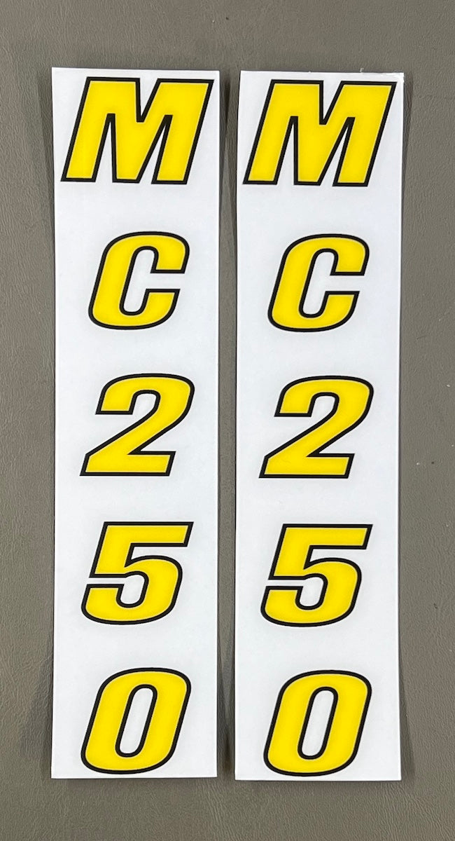 Decal, Side Panel, MC250 Yellow/Black, 1980 (Pair/Set)