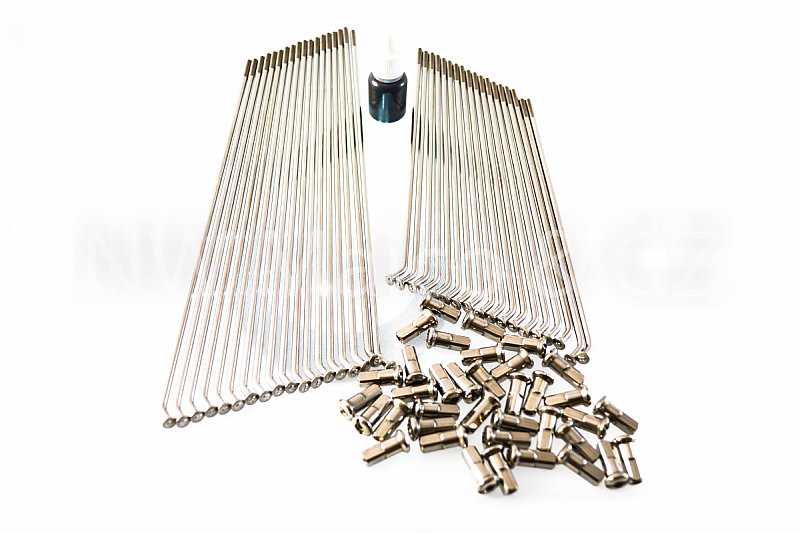 Image of Spoke Kit, CZ Front Stainless Steel Spokes And Nipples 21"