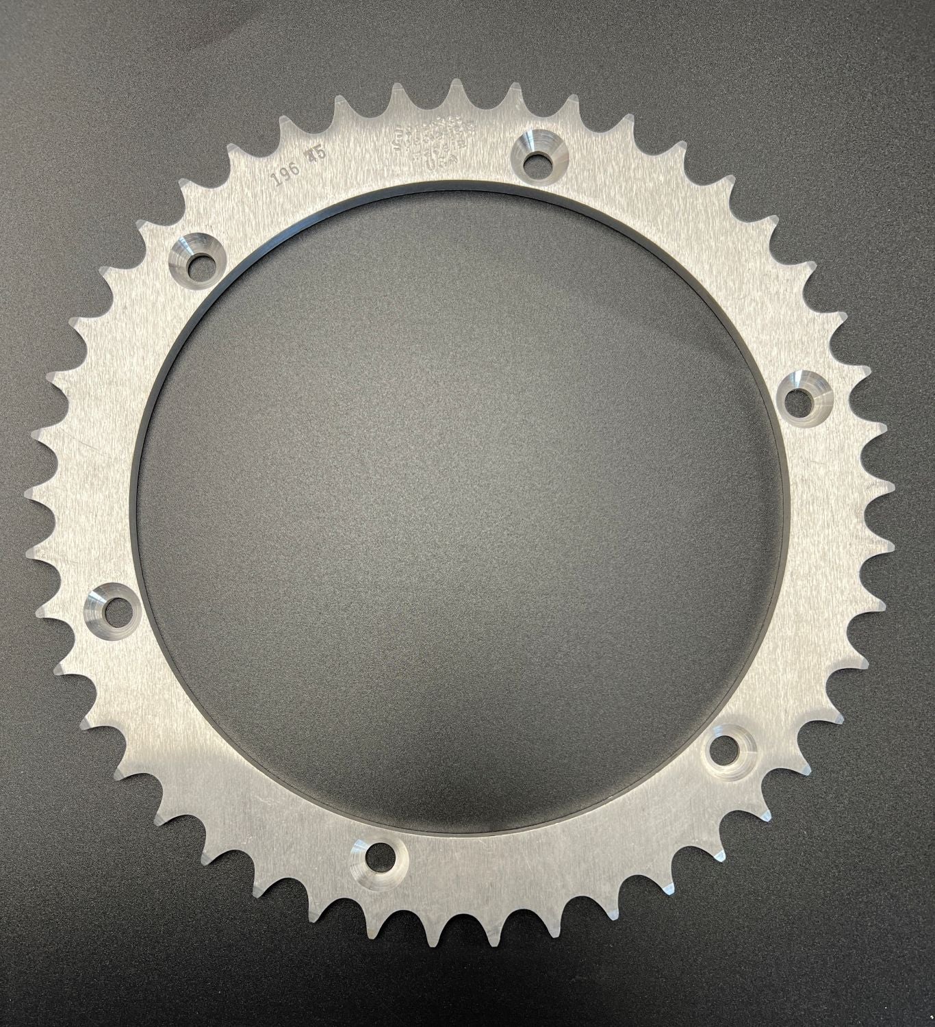 Sprocket, Maico Rear Wheel 45T Silver 1982-1985 8MM Countersunk Sprocket Holes & No Counterbore