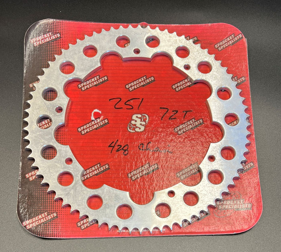 Sprocket Specialists 72T 428 Chain, Aluminum Sprocket